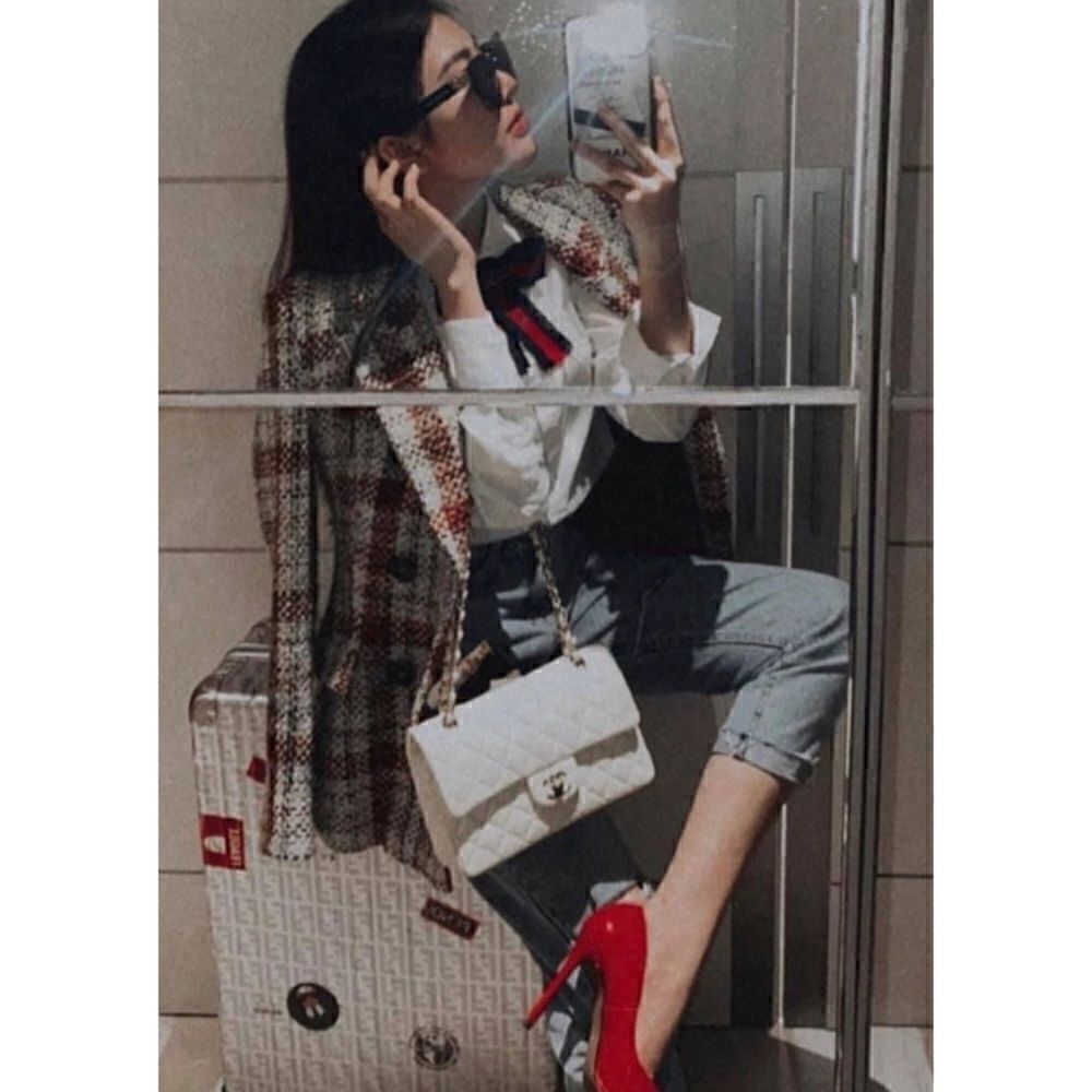 NWT Zara Blogger’s Favorite Textured Plaid Boucle Double Breasted Blazer, Small - Picture 4 of 16